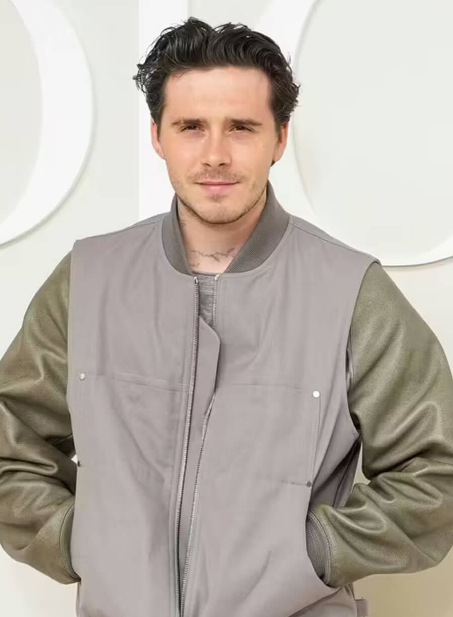 Harpoon Brooklyn Beckham Vest Inspired Grey Leather Jacket