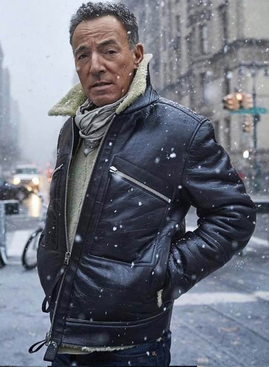 Harpoon Bruce Springsteen Inspired Black Leather Jacket