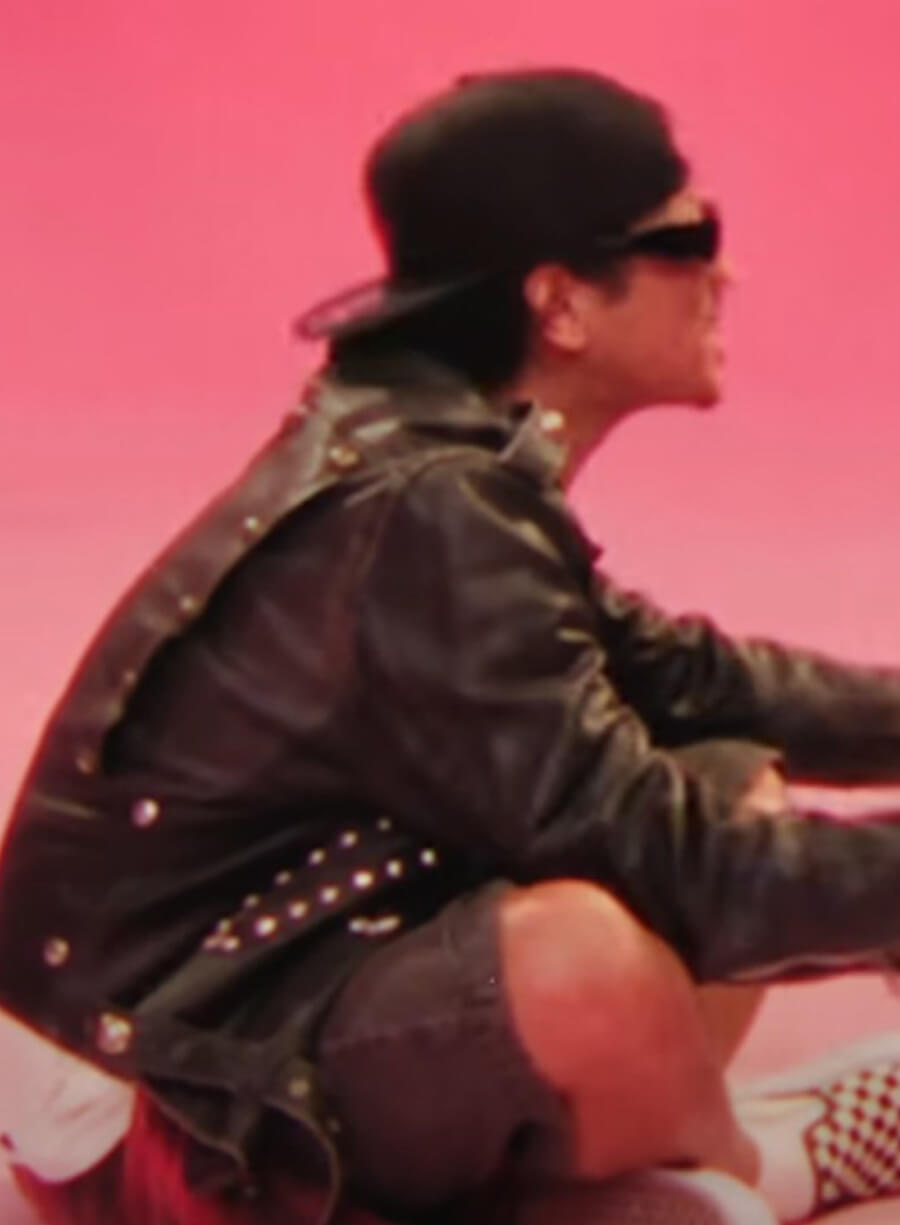 Harpoon Bruno Mars Apt Inspired Black Leather Jacket