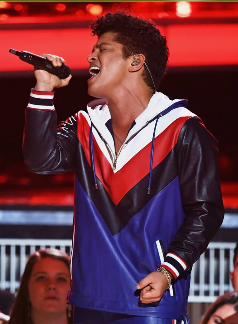 Harpoon Bruno Mars Inspired Multi Color Hooded Jacket