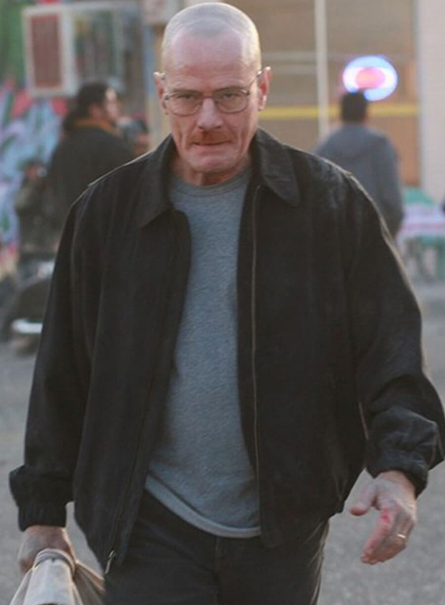 Harpoon Walter White Inspired Black Cotton Fabric Cotton Jacket - Breaking Bad S05 Style