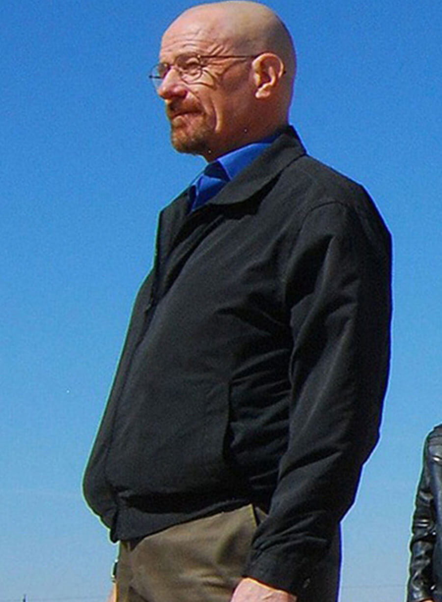 Harpoon Walter White Inspired Black Cotton Fabric Cotton Jacket - Breaking Bad S05 Style