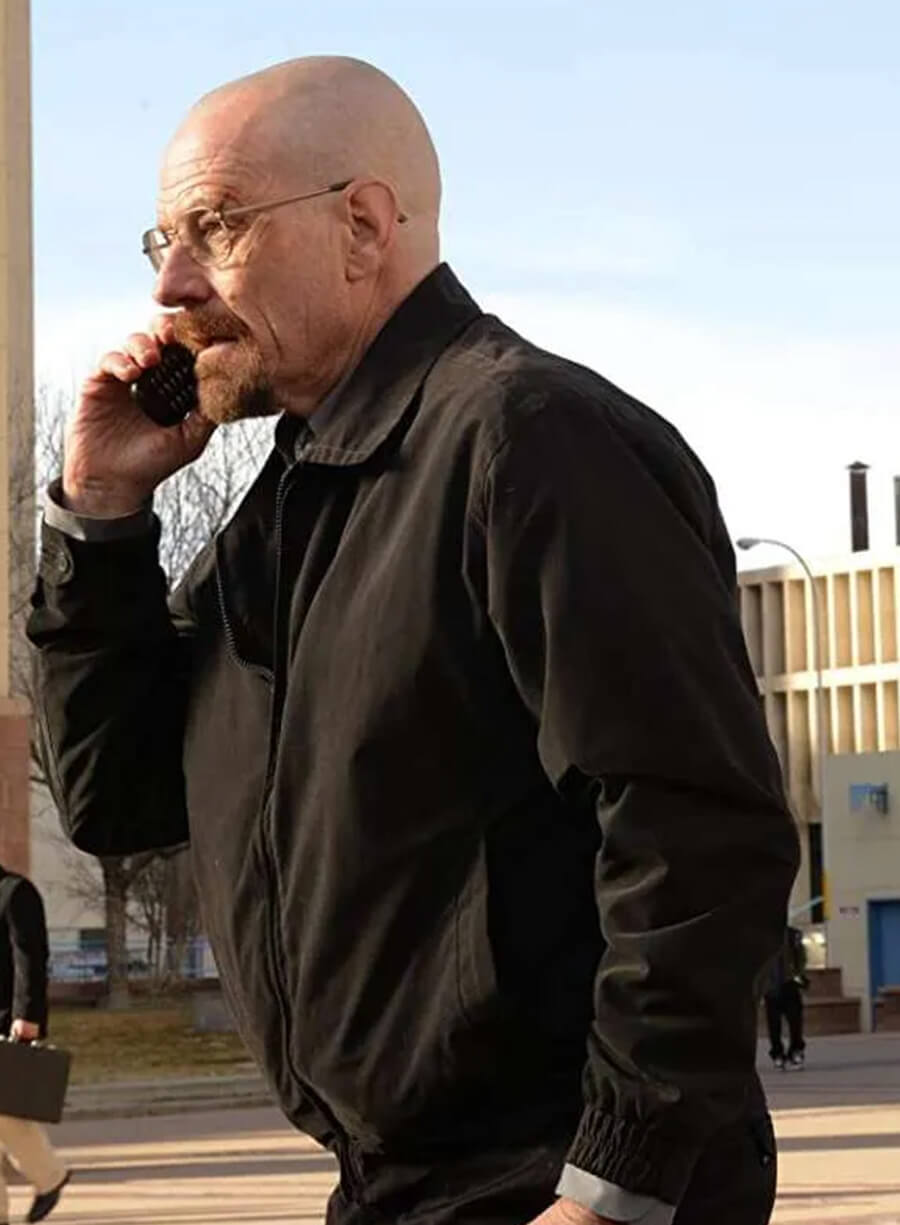 Harpoon Walter White Inspired Black Cotton Fabric Cotton Jacket - Breaking Bad S05 Style
