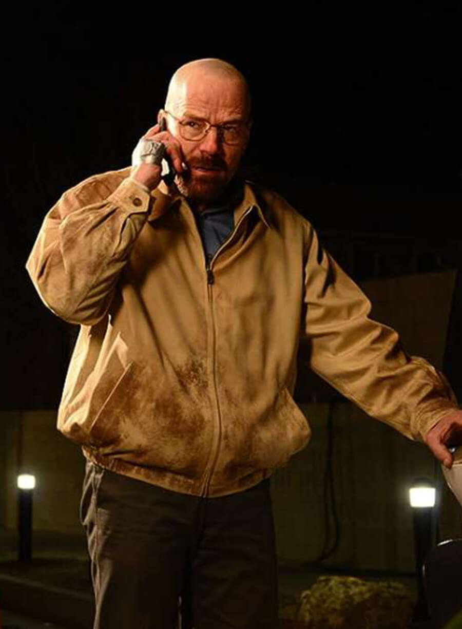 Harpoon Walter White Inspired Brown Cotton Fabric Cotton Jacket - Breaking Bad S05 Style
