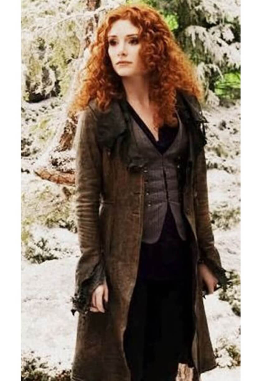 Harpoon Victoria Inspired Brown Real Leather Coat - The Twilight Saga Eclipse Style