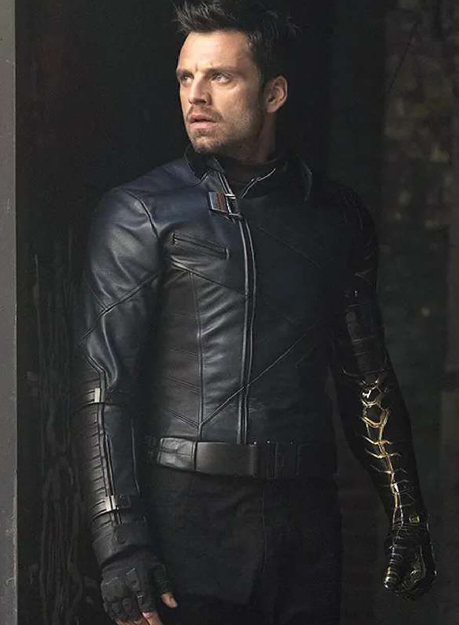 Harpoon Sebastian Stan Inspired Black Real Leather Leather Jacket - Thunderbolts 2025 Style