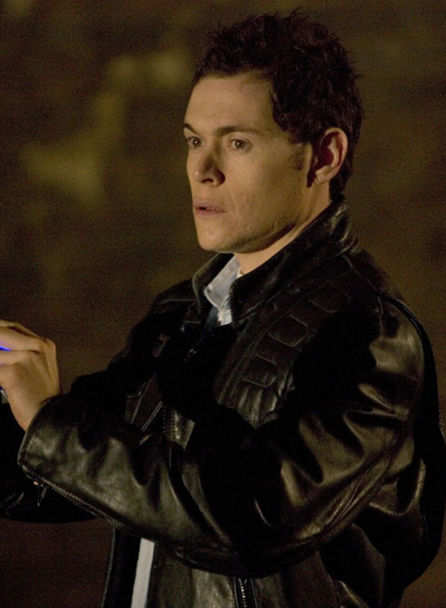 Harpoon Owen Harper Inspired Black Leather Jacket - Torchwood Style