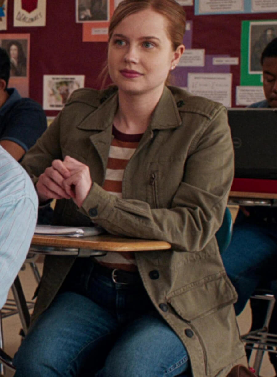 Harpoon Cady Heron Inspired Brown Cotton Fabric Cotton Jacket - Mean Girls 2024 Style