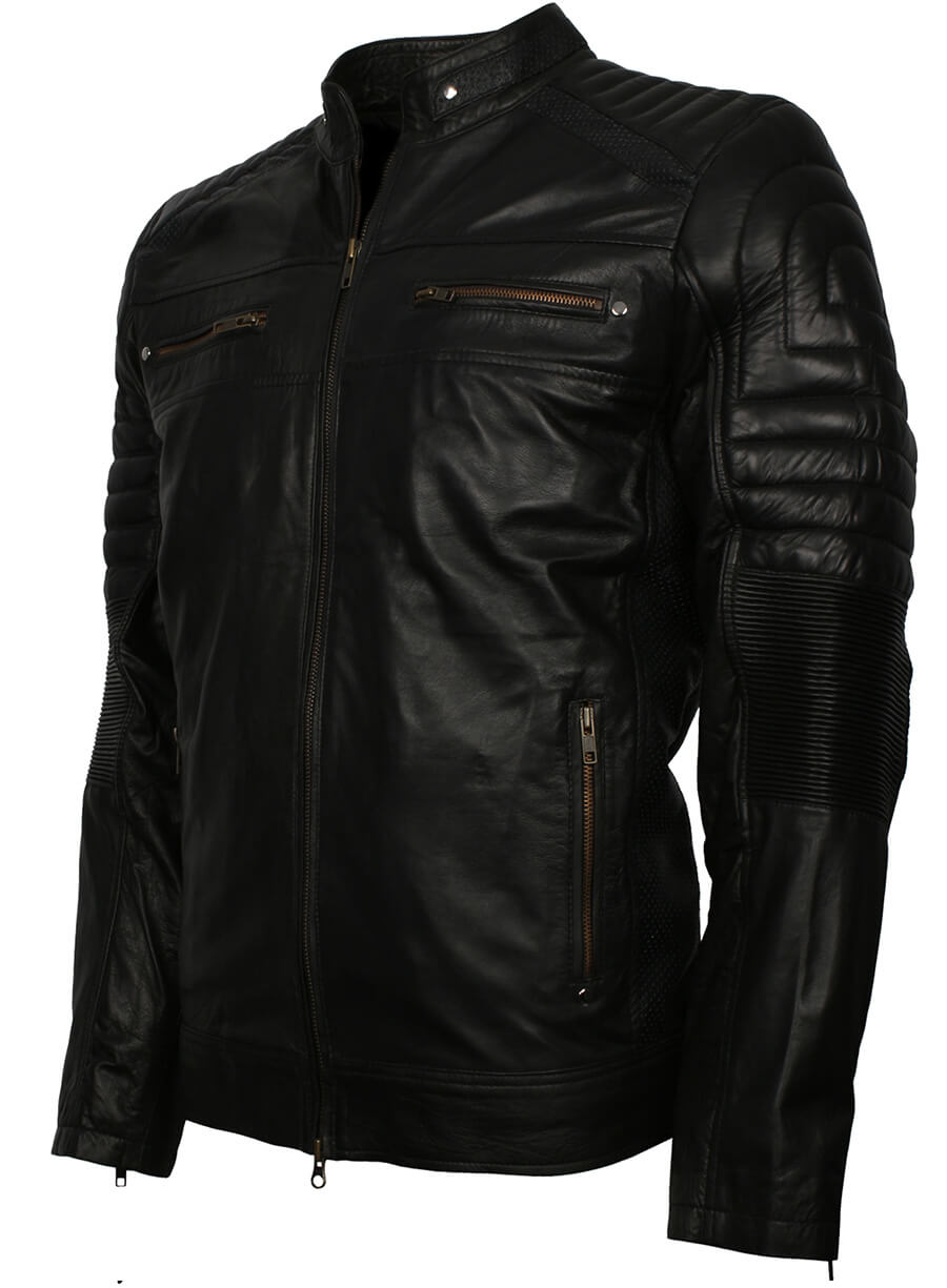 Harpoon Black Cafe Racer Jacket