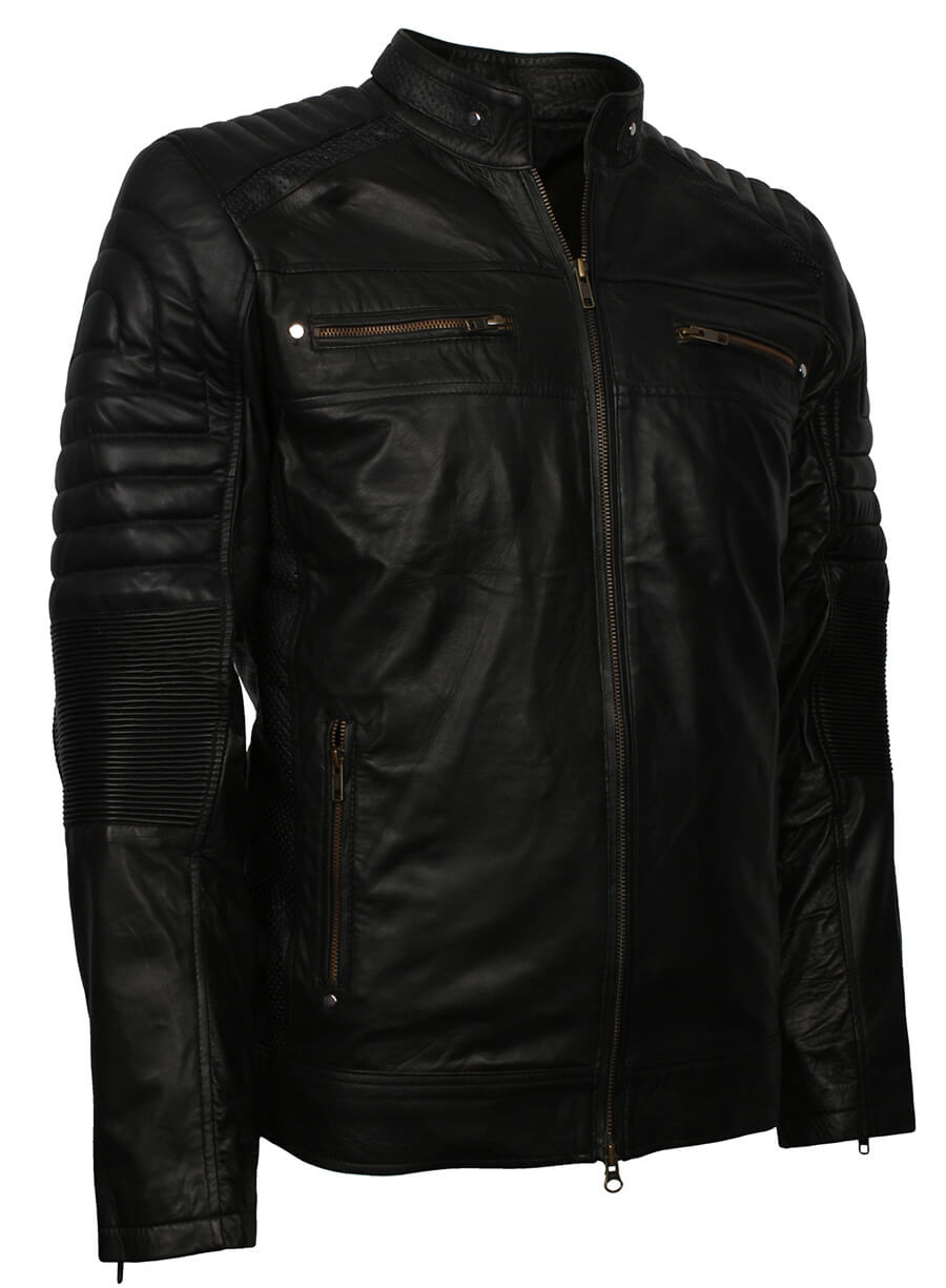 Harpoon Black Cafe Racer Jacket