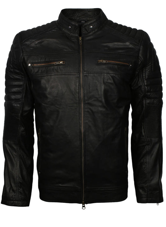 Harpoon Black Cafe Racer Jacket