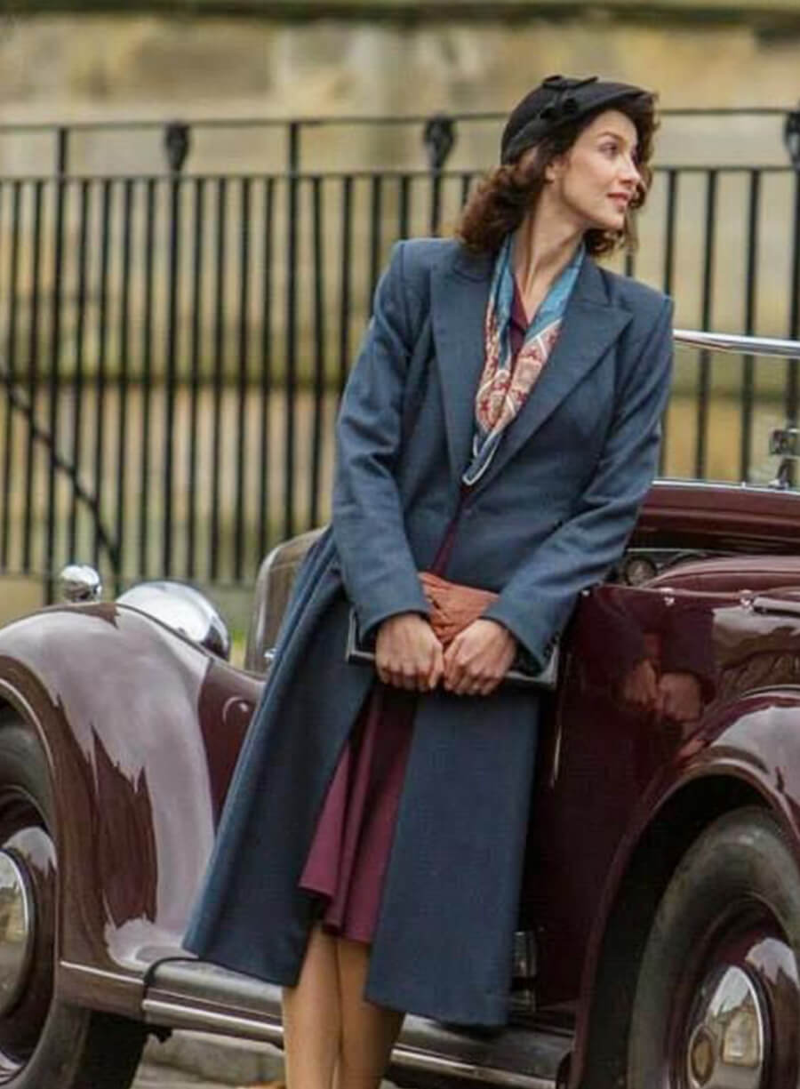 Harpoon Claire Fraser Inspired Grey Coat - Outlander S03 Style
