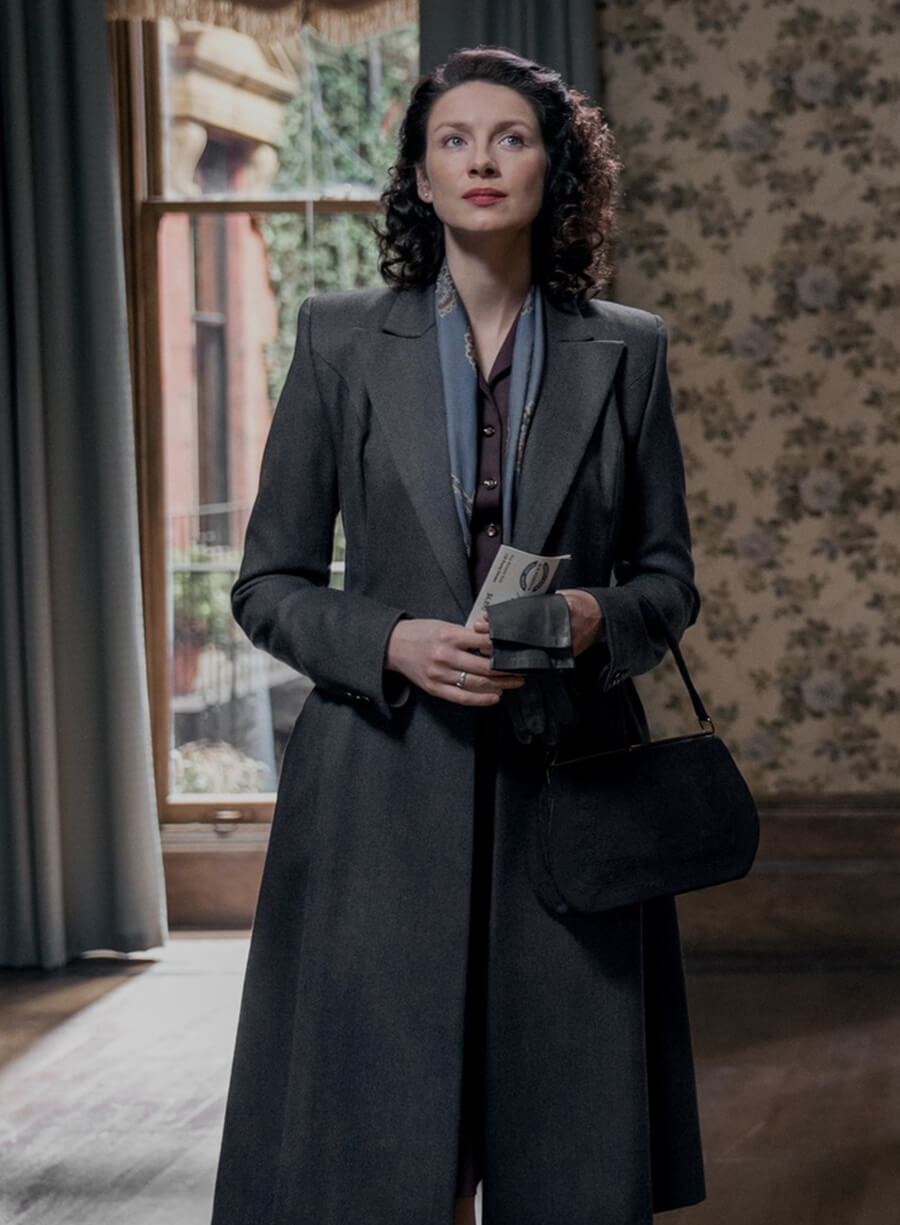 Harpoon Claire Fraser Inspired Grey Coat - Outlander S03 Style