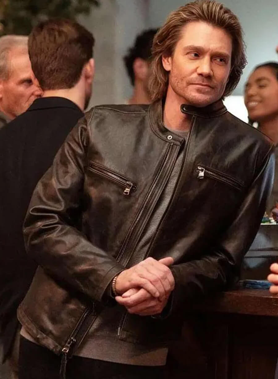 Harpoon Cal Jones Inspired Black Leather Jacket - Sullivan's Crossing Style