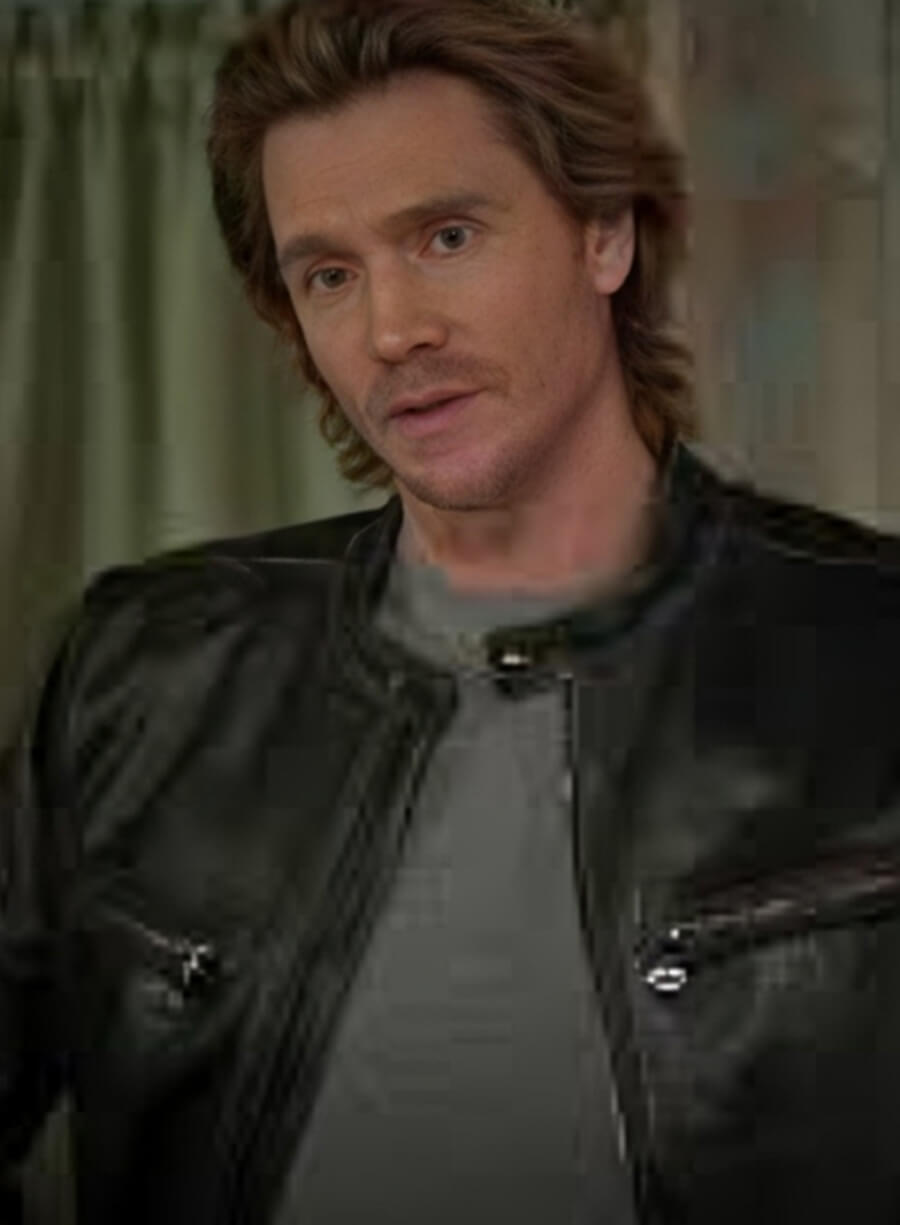 Harpoon Cal Jones Inspired Black Leather Jacket - Sullivan's Crossing Style