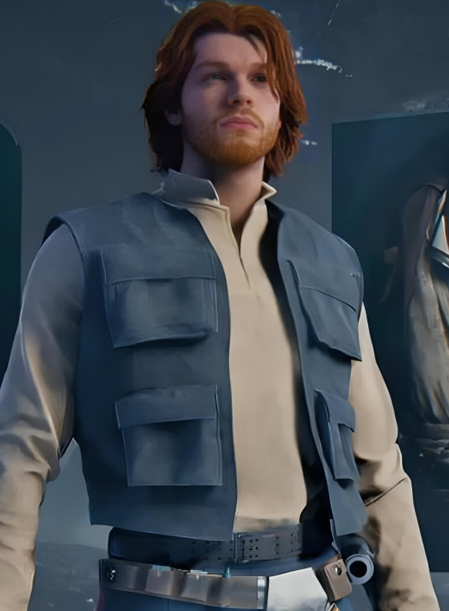 Harpoon Cal Kestis Inspired Blue Cotton Jacket - Star Wars Jedi Survivor Style