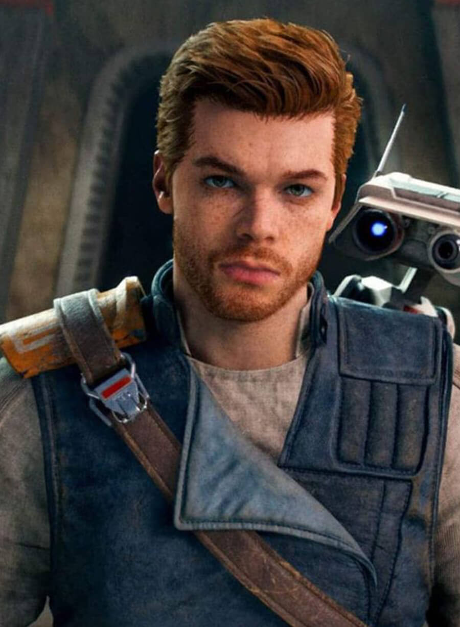 Harpoon Cal Kestis Star Wars Jedi: Survivor Vest Inspired Blue Genuine Leather Leather Jacket