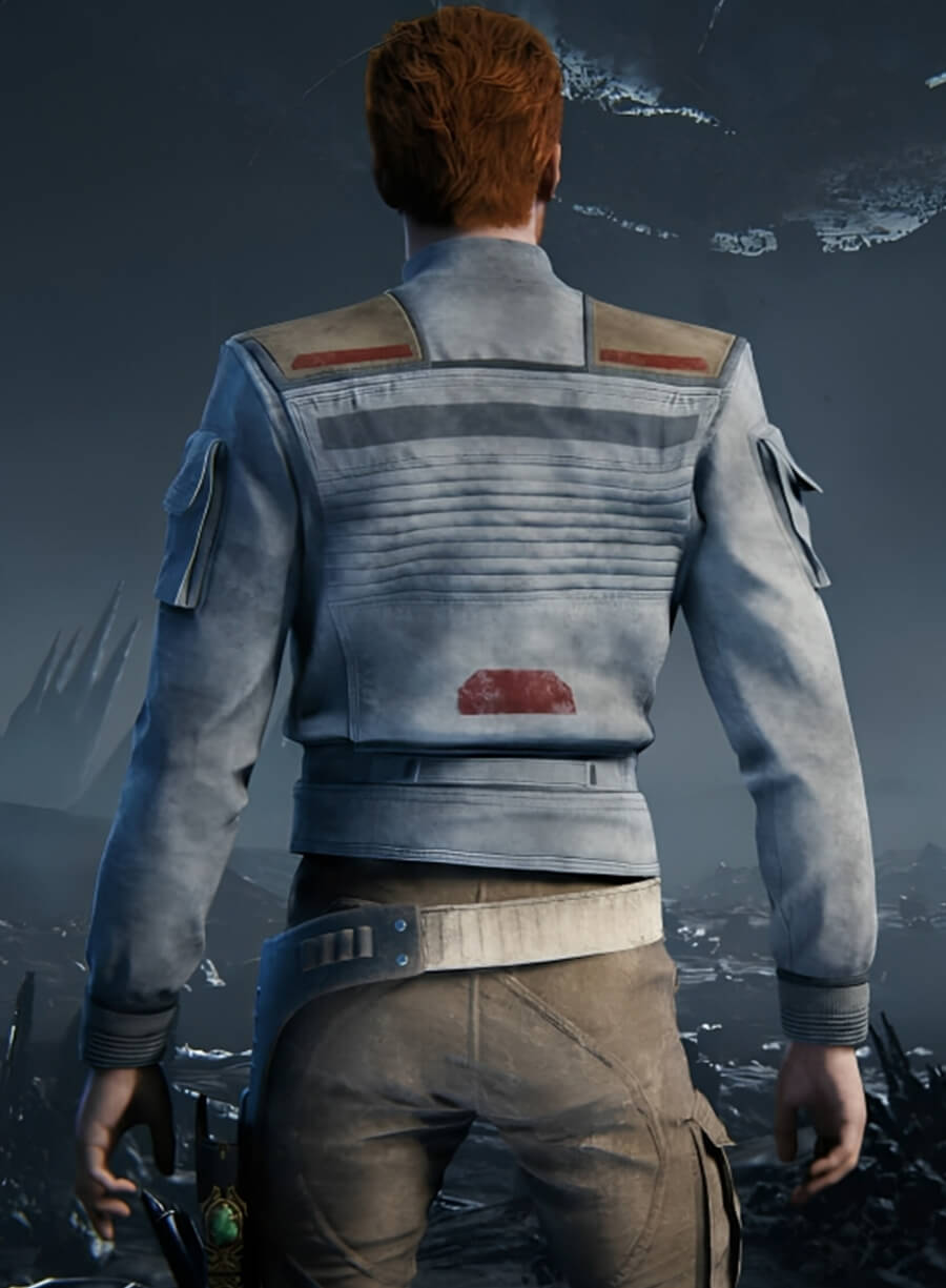 Harpoon Cal Kestis Star Wars Jedi: Survivor Jedi Knight Inspired Blue Real Leather Leather Jacket