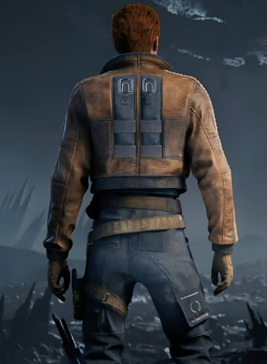 Harpoon Cal Kestis Star Wars Jedi: Survivor Jedi Knight Inspired Brown Real Leather Leather Jacket