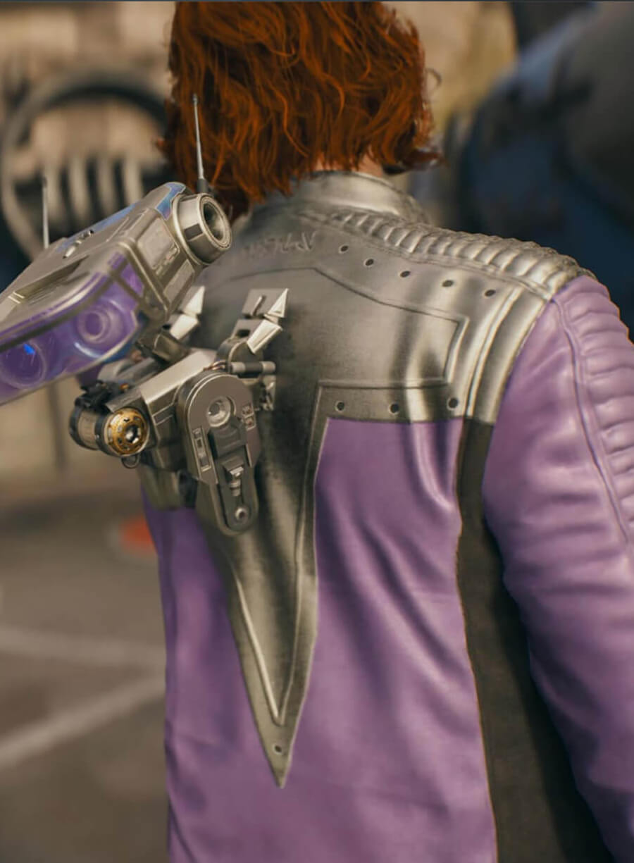 Harpoon Cal Kestis Inspired Purple Real Leather Leather Jacket - Star Wars Jedi Survivor Game Style