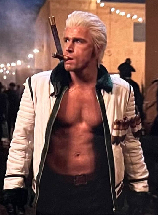Harpoon Smoker Inspired White Leather Jacket - One Piece S02 Style