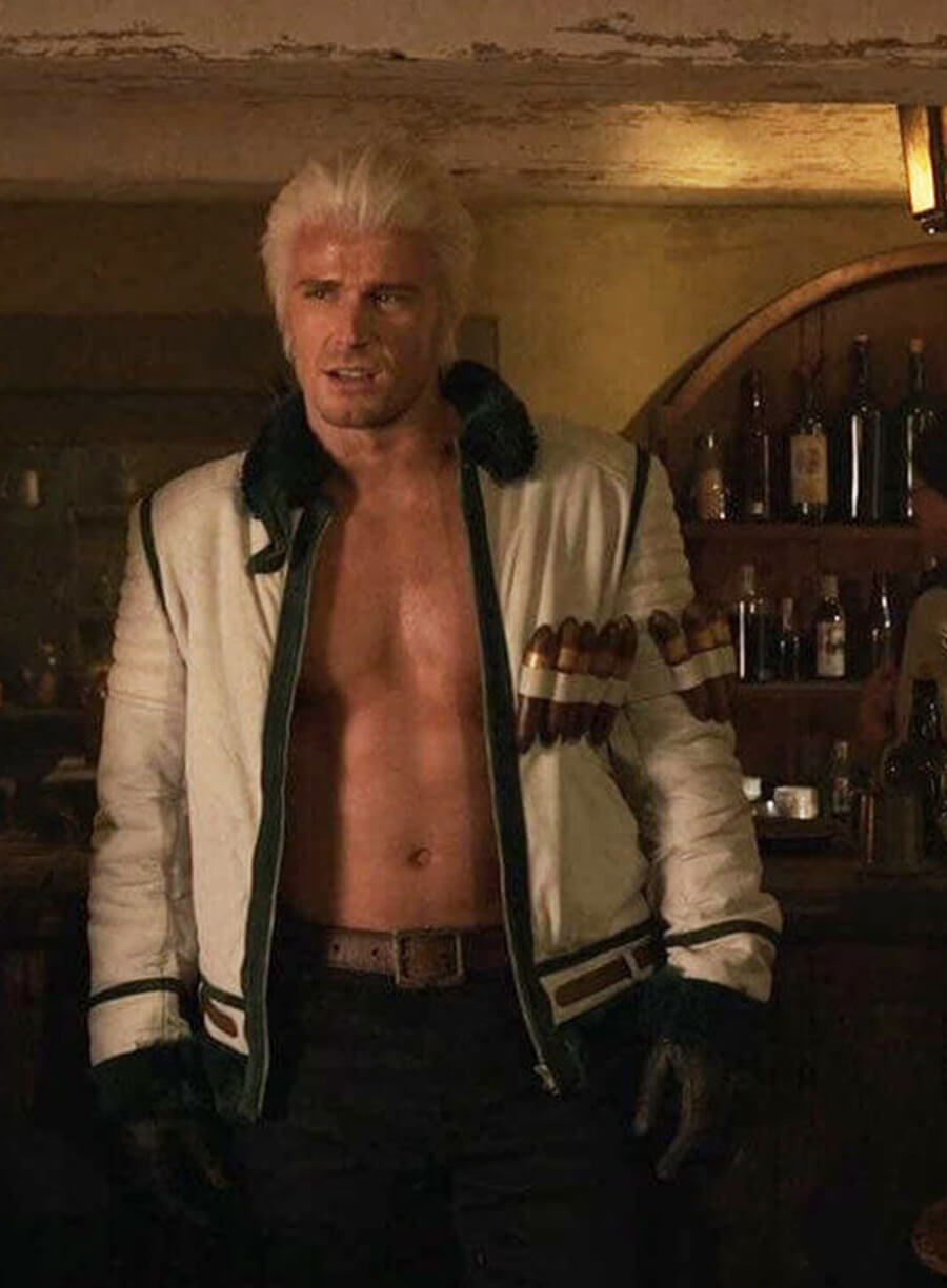 Harpoon Smoker Inspired White Leather Jacket - One Piece S02 Style