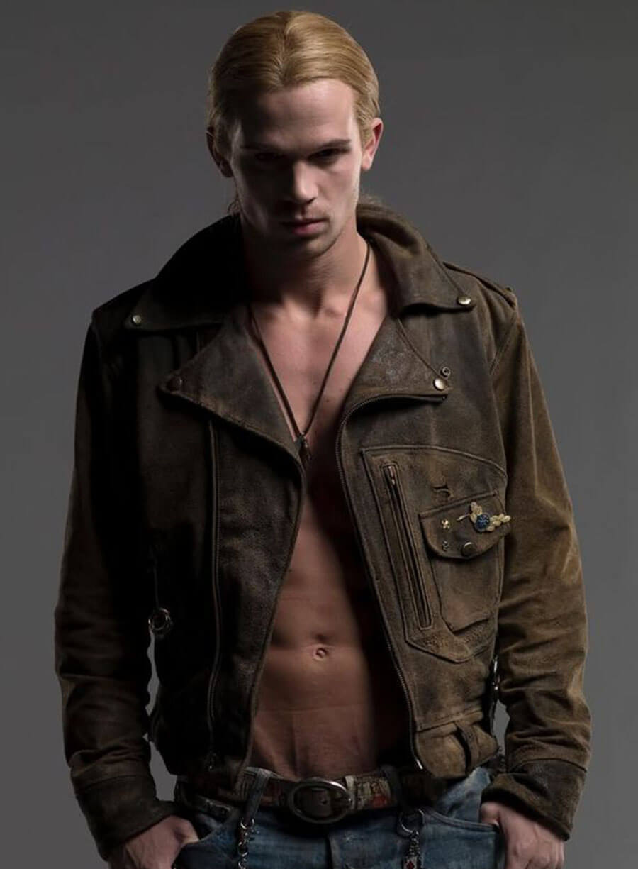 Harpoon James Inspired Brown Suede Leather Leather Jacket - Twilight Style