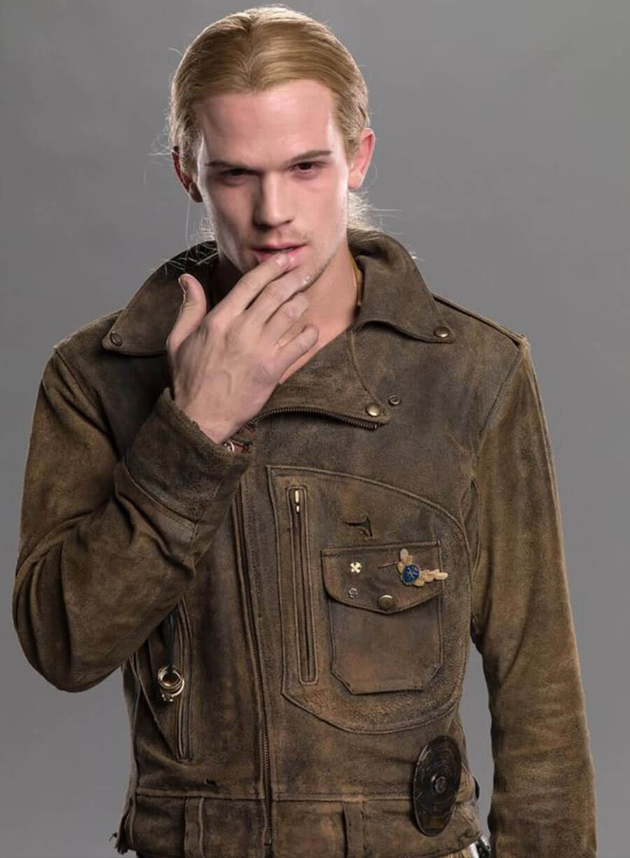 Harpoon James Inspired Brown Suede Leather Leather Jacket - Twilight Style