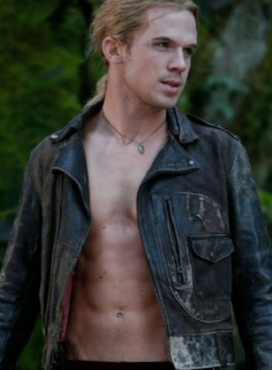 Harpoon James Inspired Black Real Leather Leather Jacket - Twilight Style