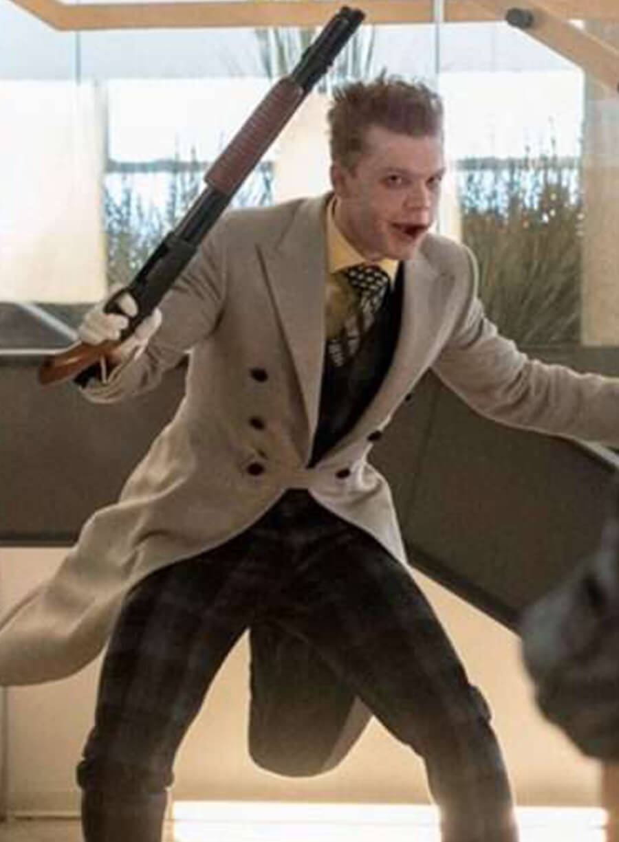 Harpoon Jerome Inspired Beige Wool Fabric Coat - Gotham Style