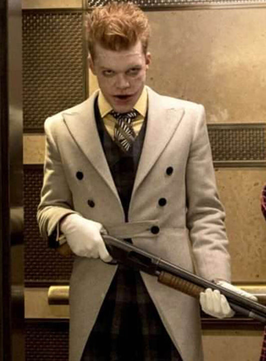 Harpoon Jerome Inspired Beige Wool Fabric Coat - Gotham Style