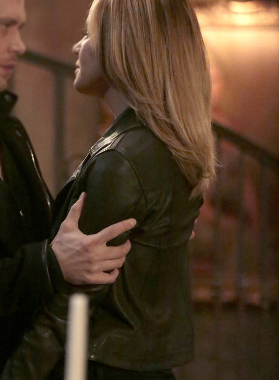 Harpoon Camille O'Connell Inspired Black Biker Jacket - The Originals Style