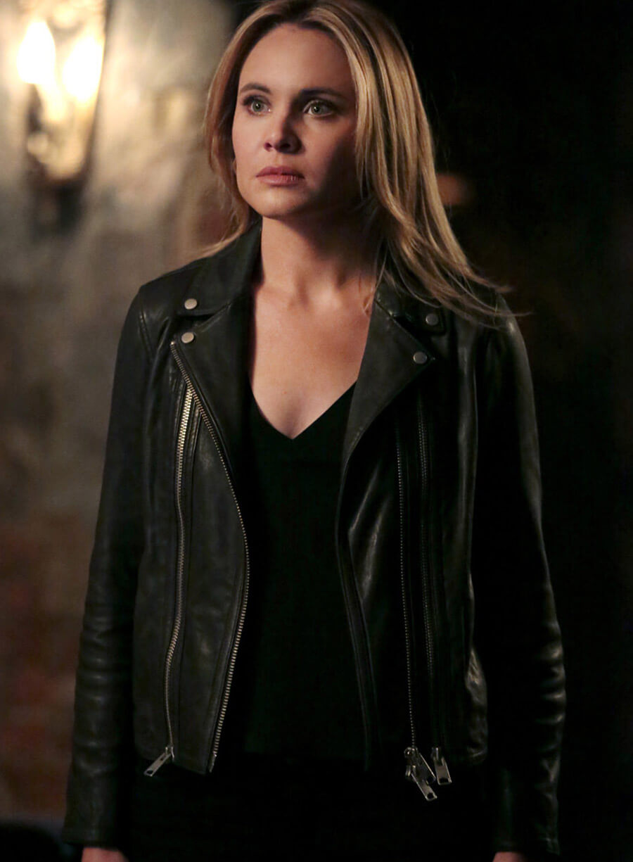 Harpoon Camille O'Connell Inspired Black Biker Jacket - The Originals Style
