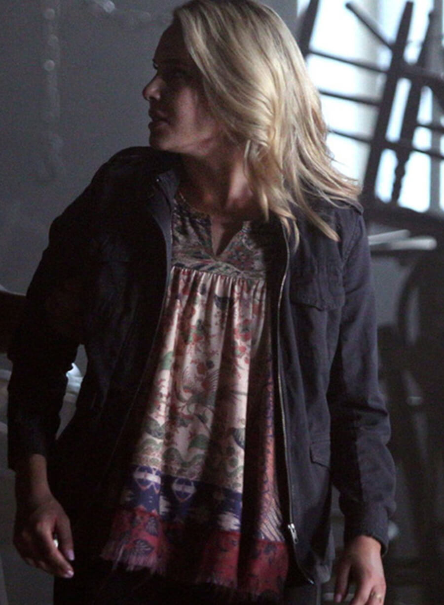 Harpoon Camille O'Connell Inspired Blue Leather Jacket - The Originals S02 Style