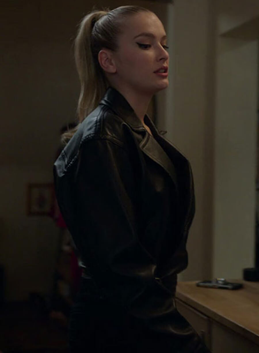 Harpoon Camille Inspired Black Leather Jacket