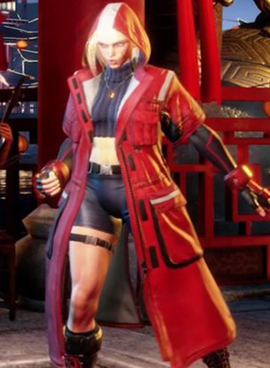 Harpoon Cammy White Inspired Red Coat - Street Fighter 6 Style