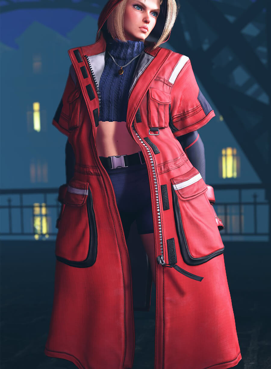 Harpoon Cammy White Inspired Red Coat - Street Fighter 6 Style