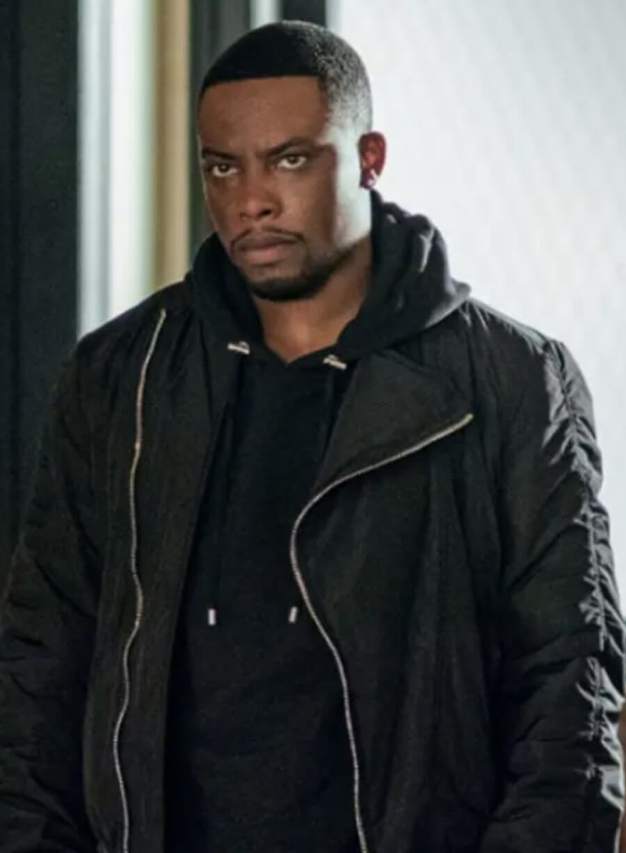 Harpoon Cane Tejada Inspired Black Leather Jacket - Power Book II: Ghost S03 Style
