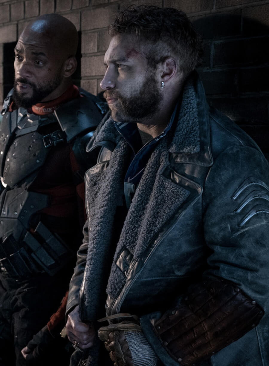 Harpoon Captain Boomerang Inspired Black Real Leather Coat - The Suicide Squad 2 Style