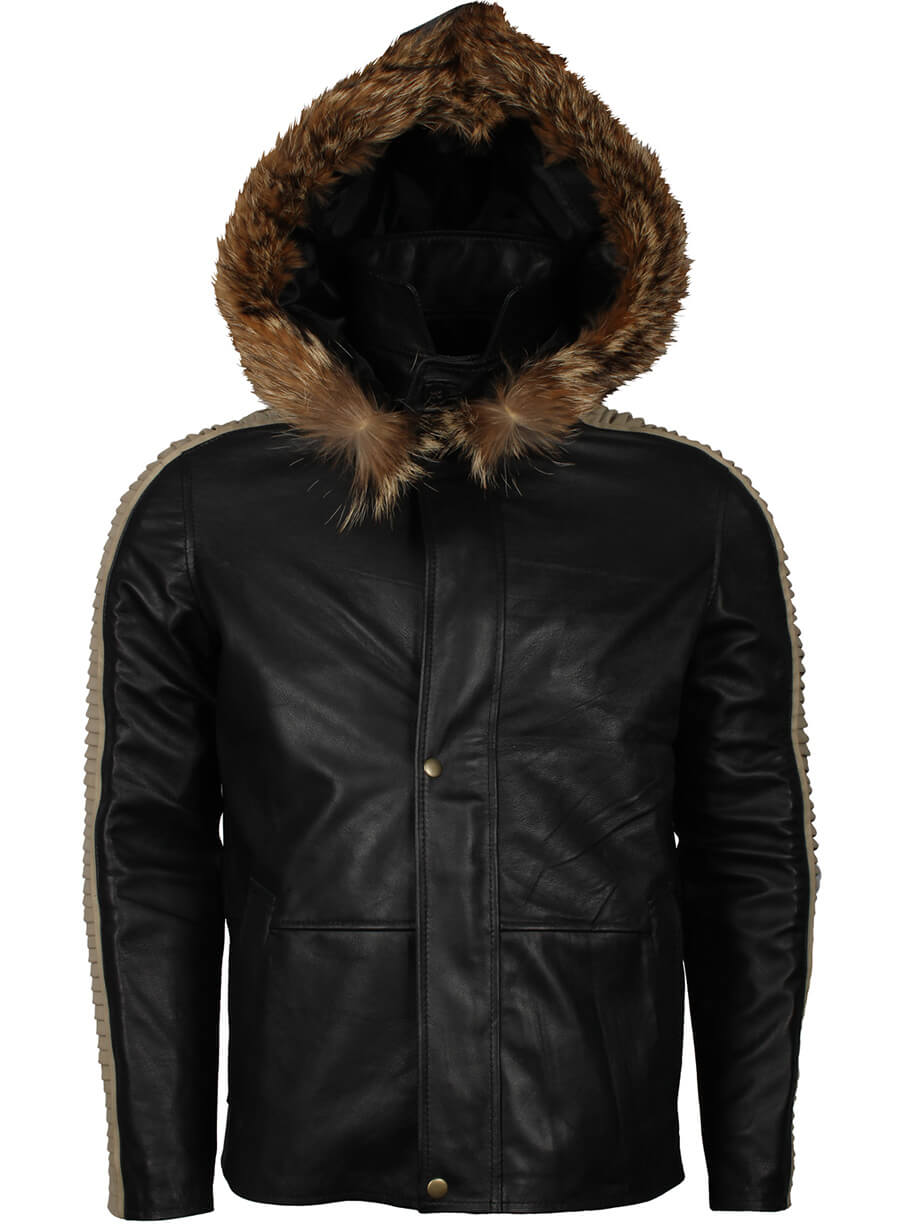 Harpoon Captain Cassian Andor Inspired Black Hooded Jacket - Star Wars Rogue One Style