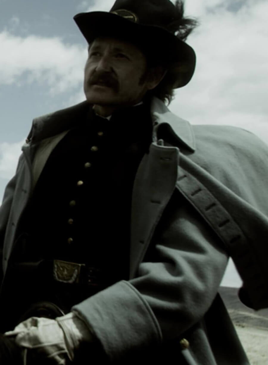 Harpoon Captain Edmund Dellinger Inspired Grey Wool Fabric Coat - American Primeval 2025 Style