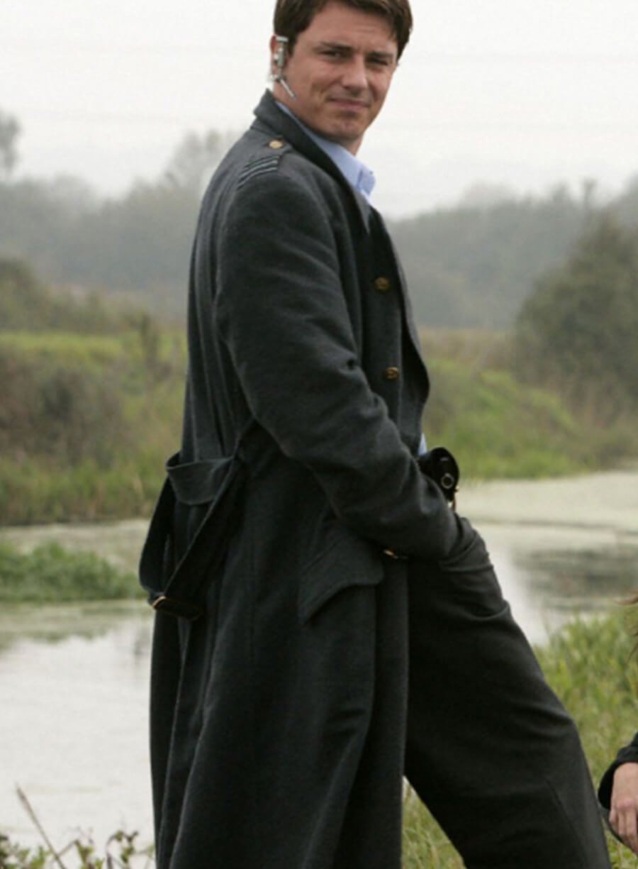 Harpoon Captain Jack Harkness Inspired Black Coat - Torchwood Style