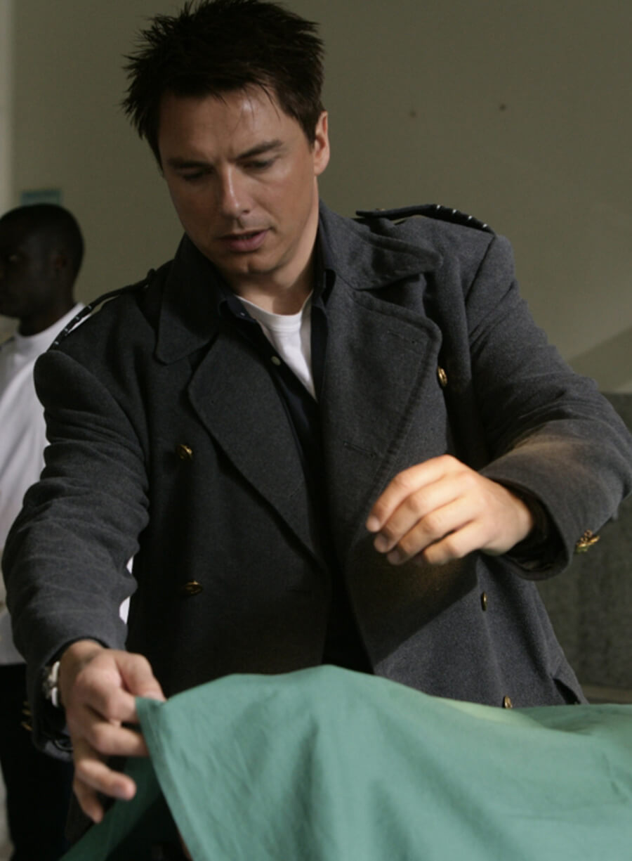 Harpoon Captain Jack Harkness Inspired Black Coat - Torchwood Style