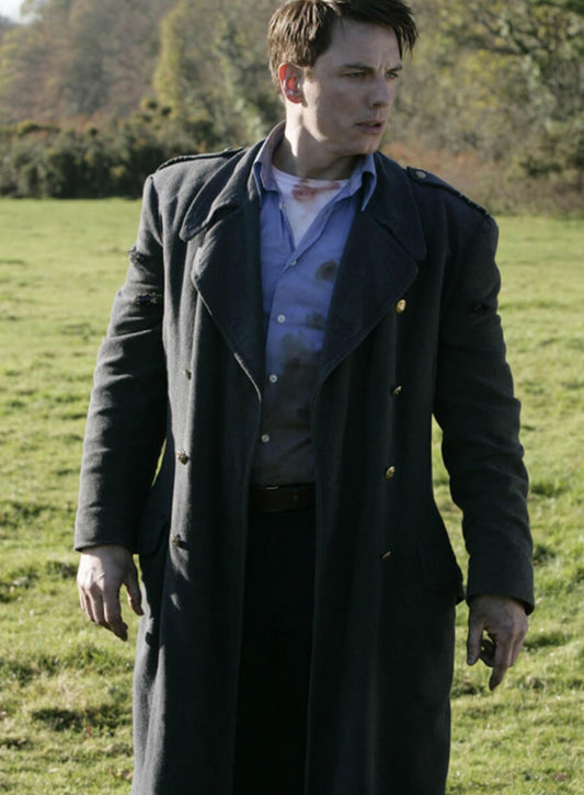 Harpoon Captain Jack Harkness Inspired Black Coat - Torchwood Style
