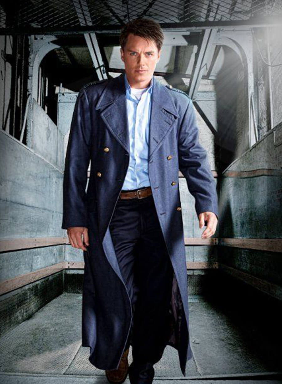 Harpoon Captain Jack Harkness Inspired Blue Coat - Torchwood Style