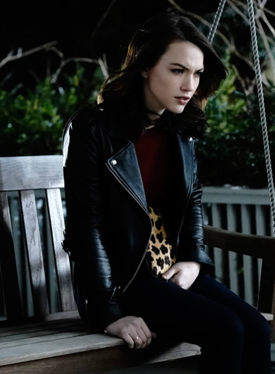 Harpoon Cara Bloom Inspired Black Leather Jacket - God Friended Me Style