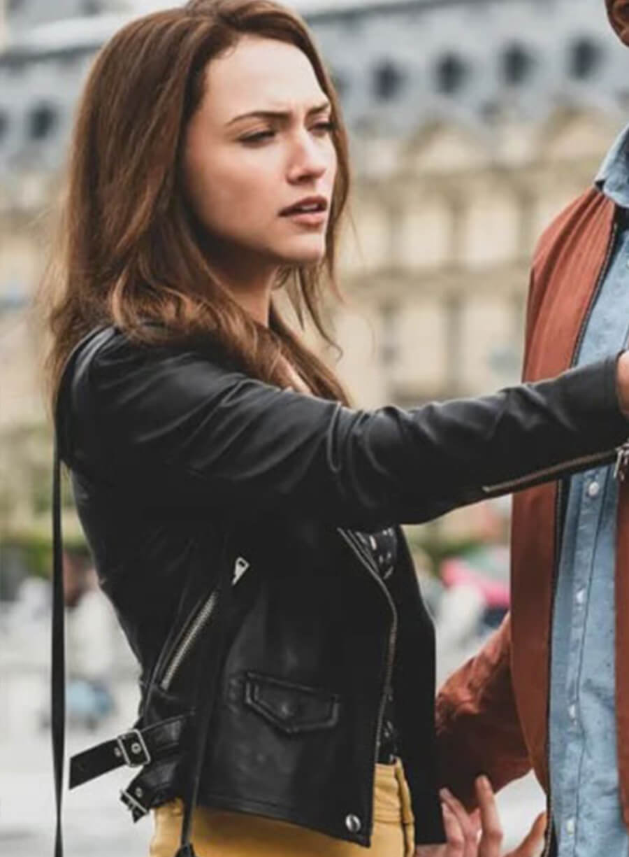 Harpoon Cara Bloom Inspired Black Leather Jacket - God Friended Me Style