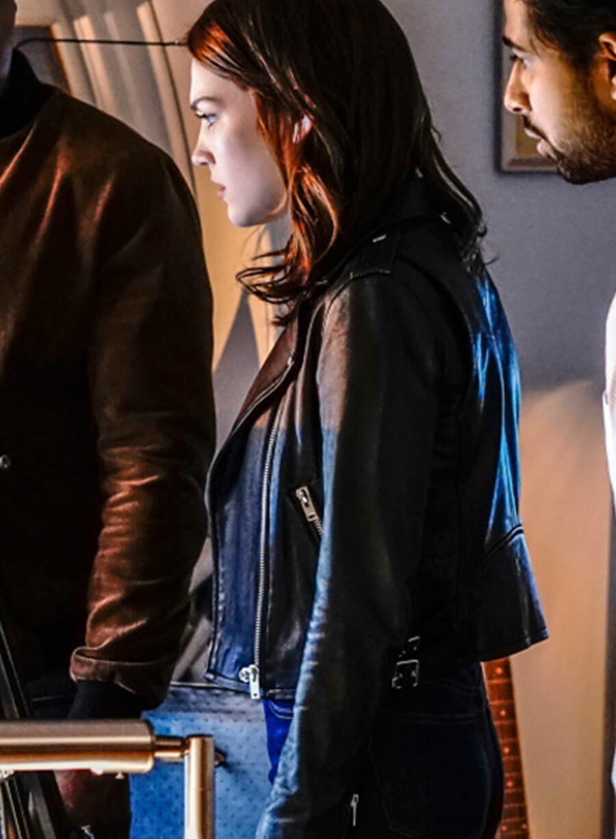 Harpoon Cara Bloom Inspired Black Leather Jacket - God Friended Me Style