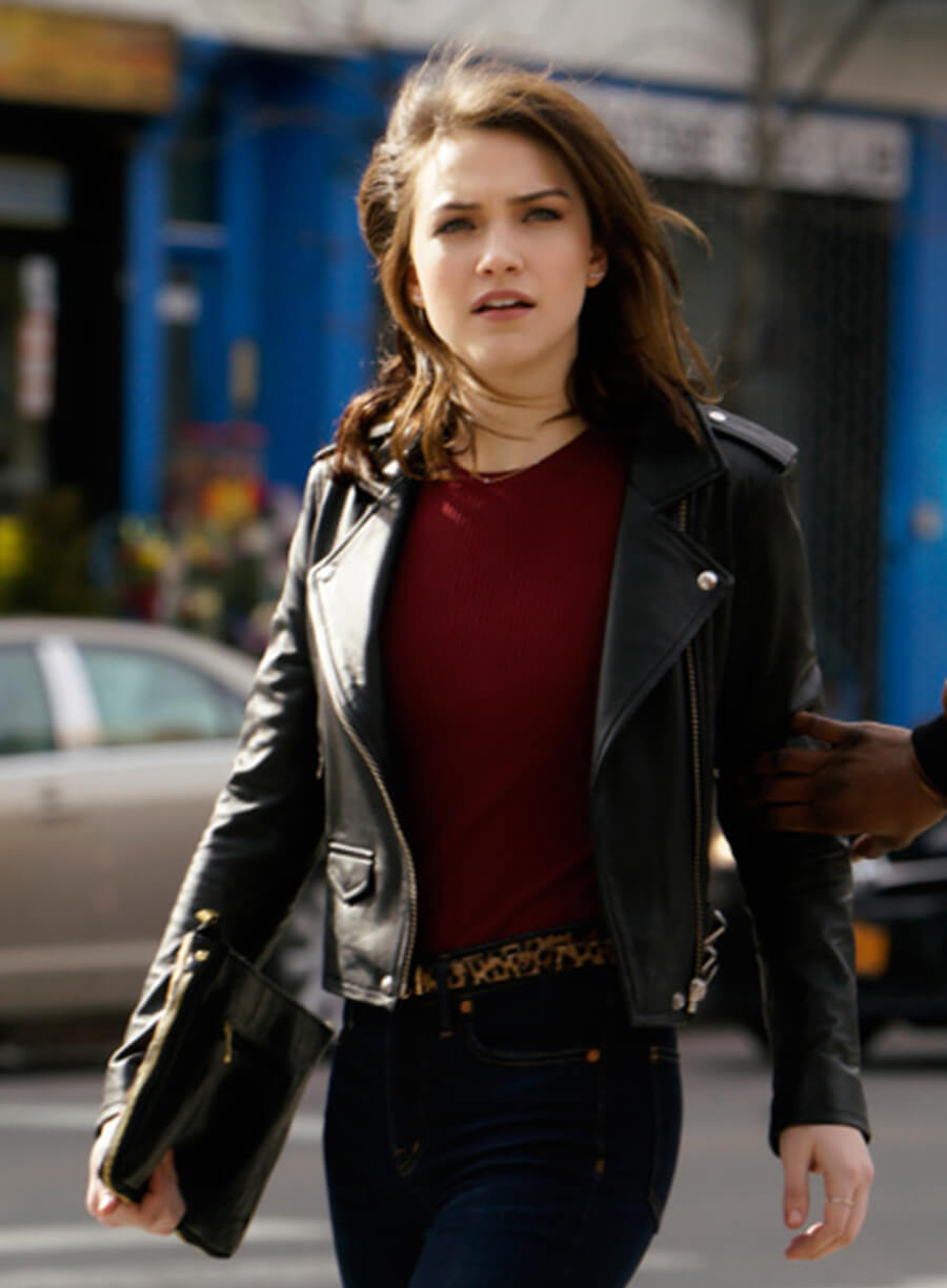 Harpoon Cara Bloom Inspired Black Leather Jacket - God Friended Me Style