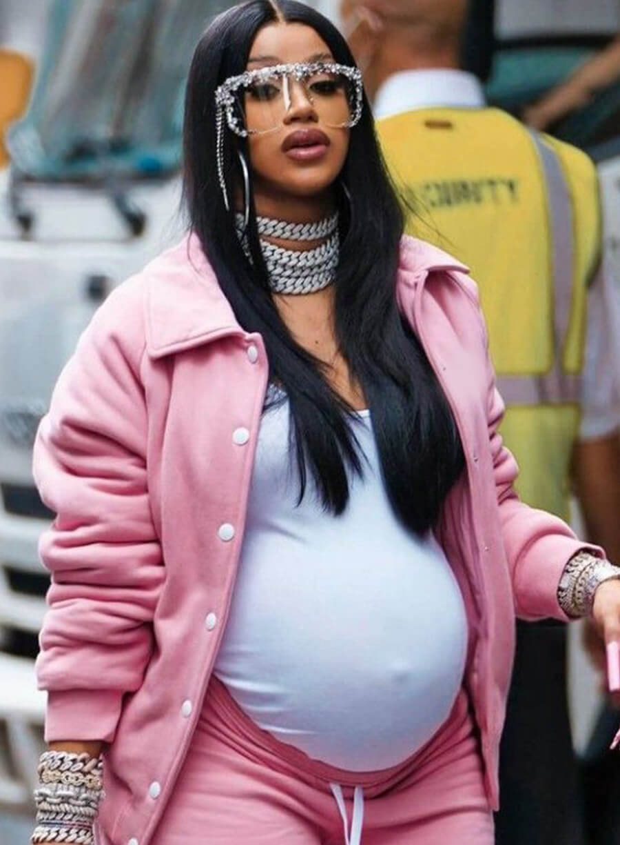 Harpoon Cardi B Pink Inspired Pink Leather Jacket